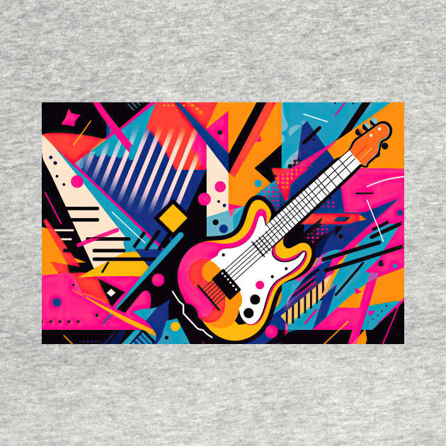 Wild Abstract Guitar by JensenArtCo